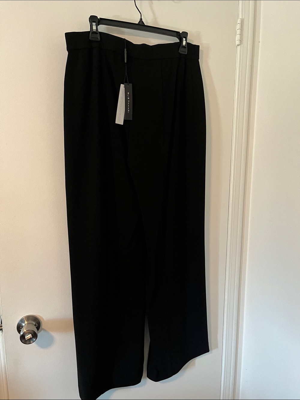 Elie Tahari Black Wide-Leg Trousers